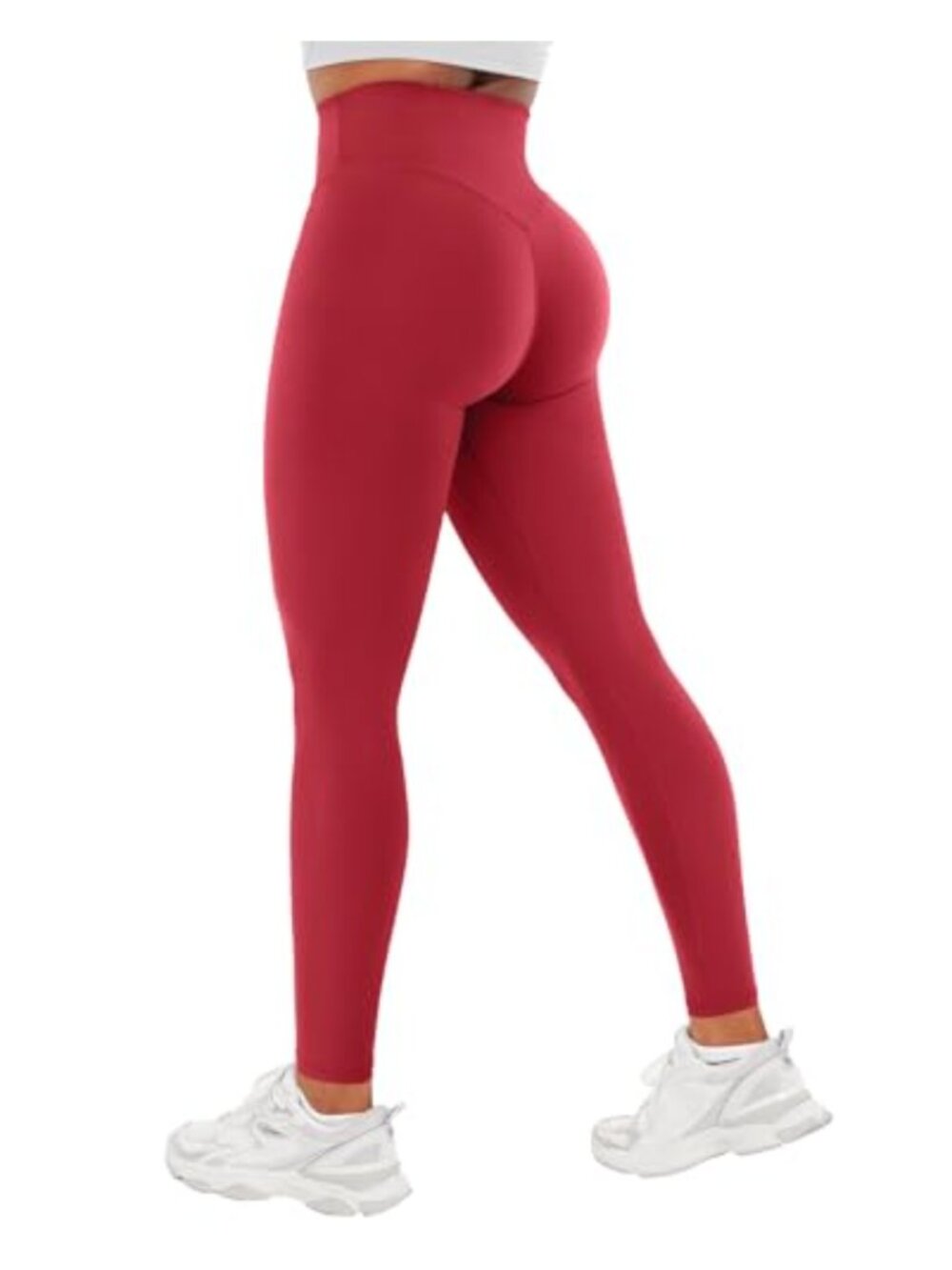 High Waisted Hidden Scrunch Leggings Tummy Control Yoga Pants Women Nylon